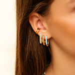 Gouden earparty met ear cuff