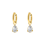 Gouden oorringetjes met steentje