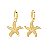 Oorringetjes met zeester goudkleurig