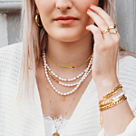 Gouden parelkettingen mix