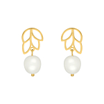 Boho pearl oorbellen goudkleurig