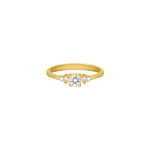 High class stone ring goudkleurig