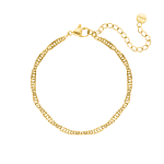 Gouden gedraaide schakelarmband