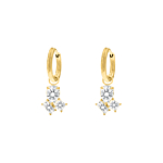 Oorringetjes trinity gems goudkleurig