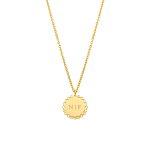 Vintage initial ketting goudkleurig
