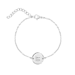 Armband met ronde bedel van Finaste die je kunt laten graveren