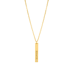 Graveerbare ketting shiny bar goudkleurig
