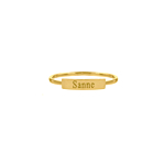 Graveerbare ring bar gold plated