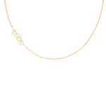 Ketting sideway love hearts goldplated