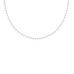 Zilveren ketting met witte details