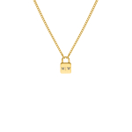 Lock ketting met jouw gravering goudkleurig