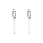 Oorbellen milky white