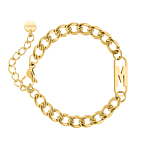 Letter Armband Charm Goudkleurig