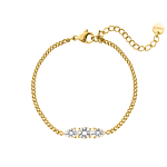 Armband triple crystals goldplated