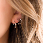 Sterling zilver oorbellen in een zilveren kleur