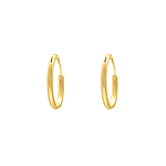Oorringetjes Sterling Zilver 14 mm Verguld