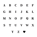 Overzicht van alle letters