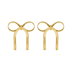 Trendy bow earrings goudkleurig