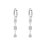 Oorhangers triple gemstones