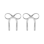Trendy bow earrings zilverkleurig