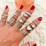 Verstelbare ringen in de kleur zilver