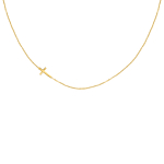 Gouden fijne ketting met kruisje