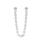 Double hoop sparkle oorbel