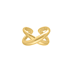 Statement ring gekruist goudkleurig