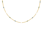Ketting met bolletjes trend colors goudkleurig