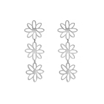 Triple flower earrings