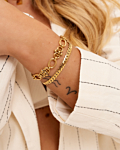 Armband platte chain goud kleurig