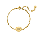 Vintage initial bracelet goldplated