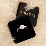 Zilveren graveerbare ring met initials