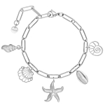 Bedelarmband met schelpjes