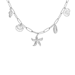 Bedelketting met schelpjes