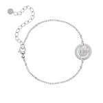 Armband 2 initials parelmoer