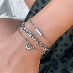 Mooie zilveren armband in een leuke mix