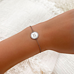 Vintage bedel armband met namen