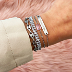 Zilverkleurige armparty