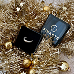 Zilveren chunky ring in sieradendoosje voor kerst