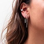 Zilveren ear party met ear cuff