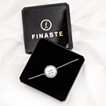 Graveerbare zilveren vintage armband in sieradendoosje