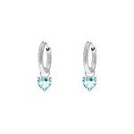 Birthstone heart oorbellen