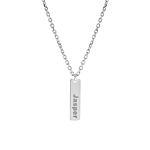 Zilveren ketting heren met tekst