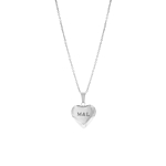 Zilveren graveerbare ketting met hart