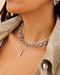 Zilveren snake chain ketting