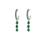 Exclusive emerald drop earrings