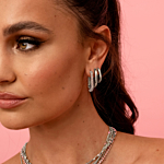 Chunky oval hoop earrings