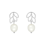 Boho pearl oorbellen zilverkleurig