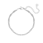 Zilveren gedraaide schakelarmband